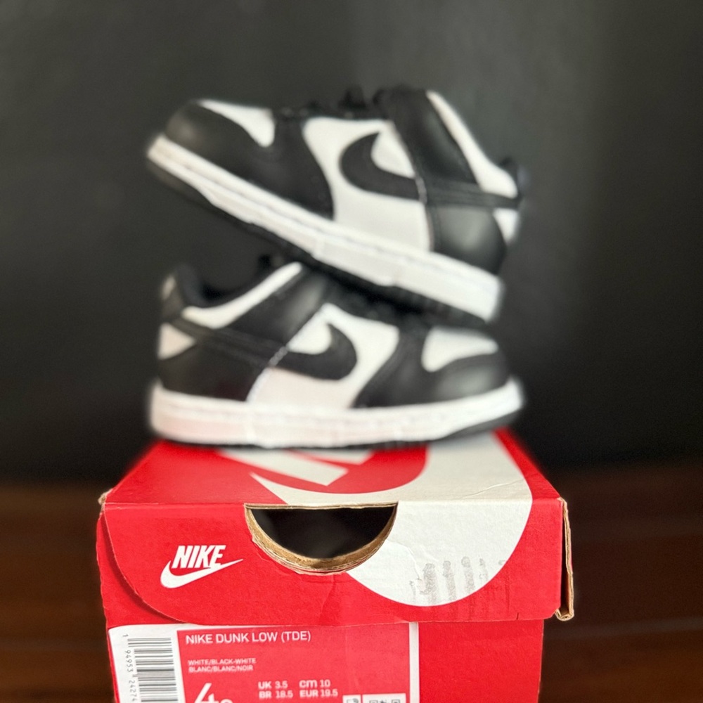 Nike Kids Dunk Low Black White Sneakers